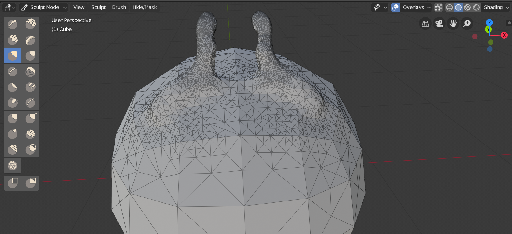 Sculpting in Blender mit Dynamic Topology