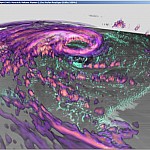3D Visualization of Super-Cooled Zones of Hurricane Isabel